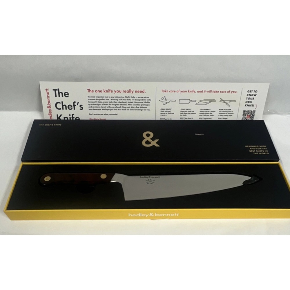 Hedley & Bennett SKI BOAT Chef's Knife 8" Japanese Steel Forged Composite Handle